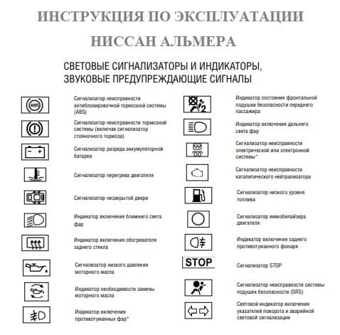 Ниссан Альмера инструкция по эксплуатации скачать