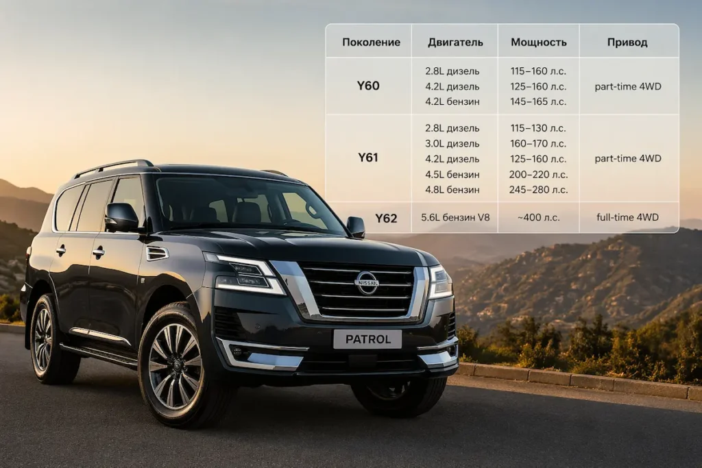 nissan patrol технические характеристики